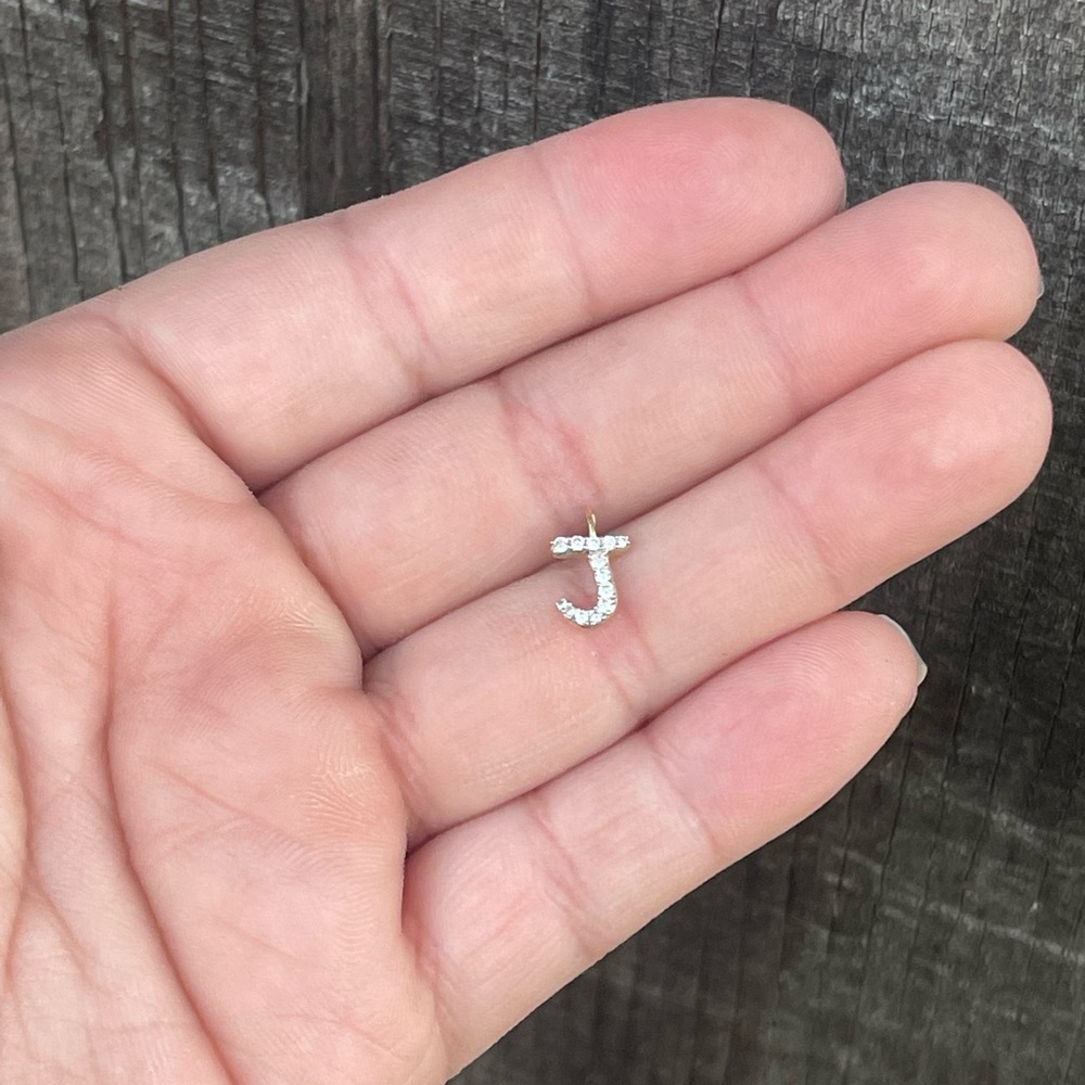Kendra Scott diamond J charm